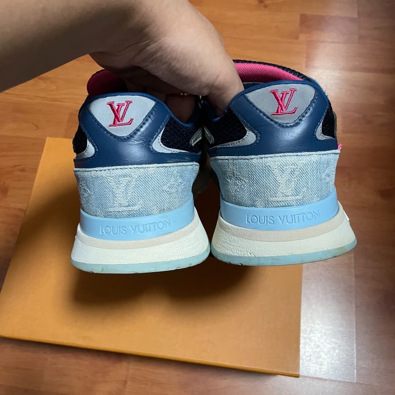 Lv Run Away Monogram丹寧牛仔 路易威登藍 43碼-6