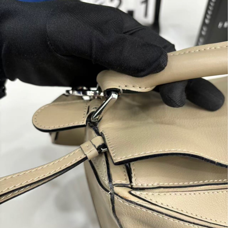 LOEWE羅意威沙色puzzle中號幾何包手提斜挎包+尺寸29*19cm-7