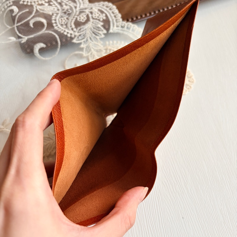 Celine 蓆珠 凱旋門 Triomphe 錢包 皮夾 焦糖色 棕色 男女適用-12