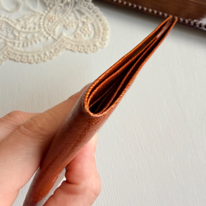 Celine 蓆珠 凱旋門 Triomphe 錢包 皮夾 焦糖色 棕色 男女適用-13