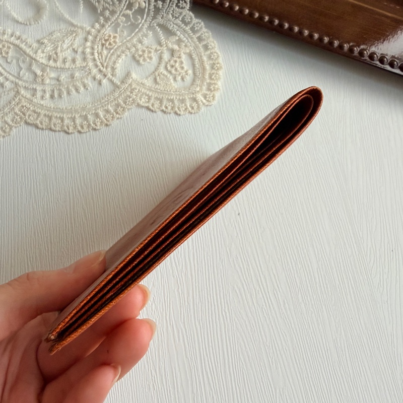 Celine 蓆珠 凱旋門 Triomphe 錢包 皮夾 焦糖色 棕色 男女適用-16