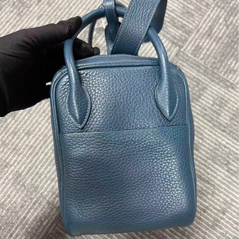 🌈Hermes💙Lindy 26💙鴨子藍銀扣🌟98新🌈TC皮🌟Stamp A🌟愛馬仕🌟-3