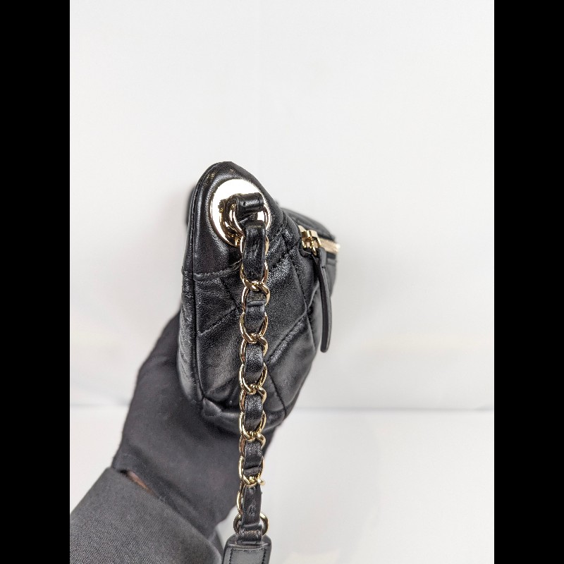 莉亞精品♡Chanel 菱格紋胸/腰包 近新美品-6