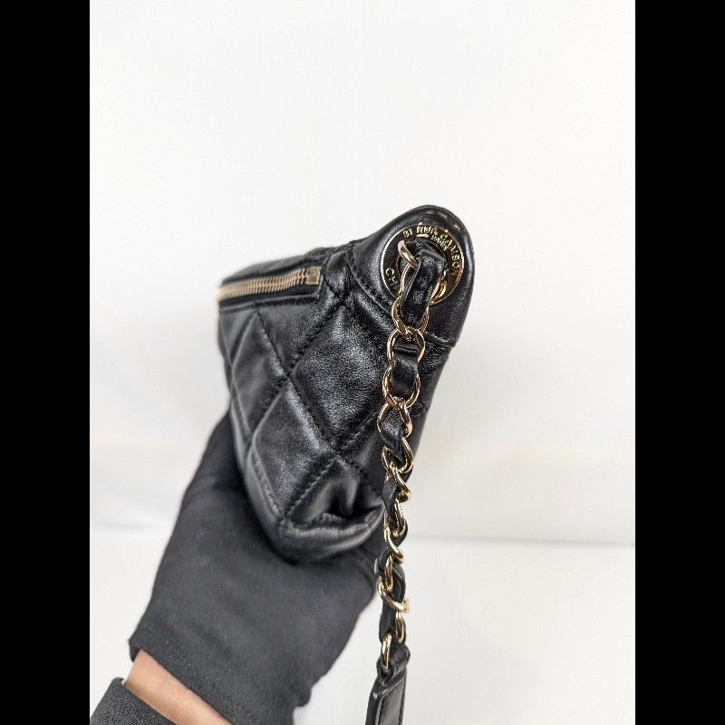 莉亞精品♡Chanel 菱格紋胸/腰包 近新美品-7