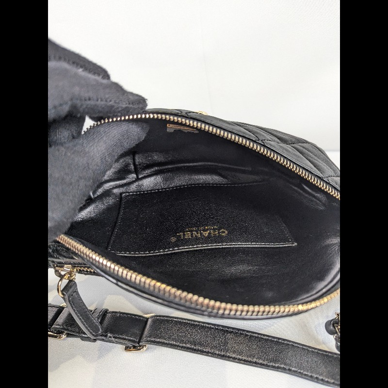 莉亞精品♡Chanel 菱格紋胸/腰包 近新美品-11