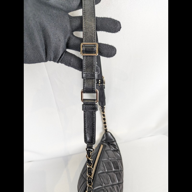 莉亞精品♡Chanel 菱格紋胸/腰包 近新美品-13