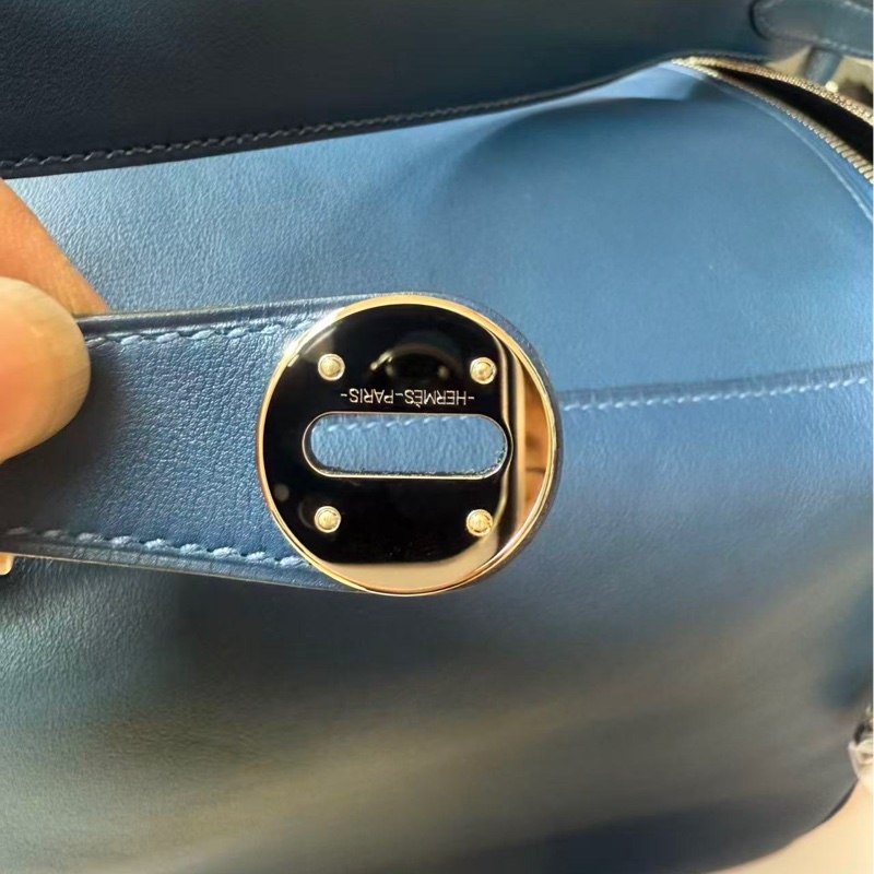 🌈Hermes💙Lindy 30💙深藍色銀扣🌈全新未使用🌈Swift皮🌟愛馬仕🌟-2