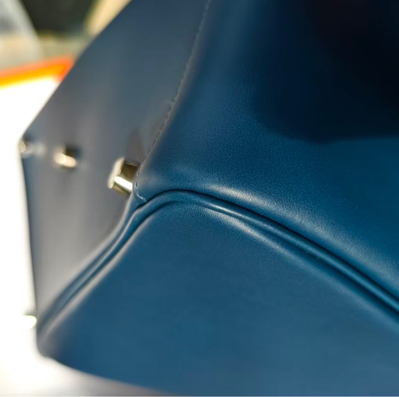 🌈Hermes💙Lindy 30💙深藍色銀扣🌈全新未使用🌈Swift皮🌟愛馬仕🌟-5