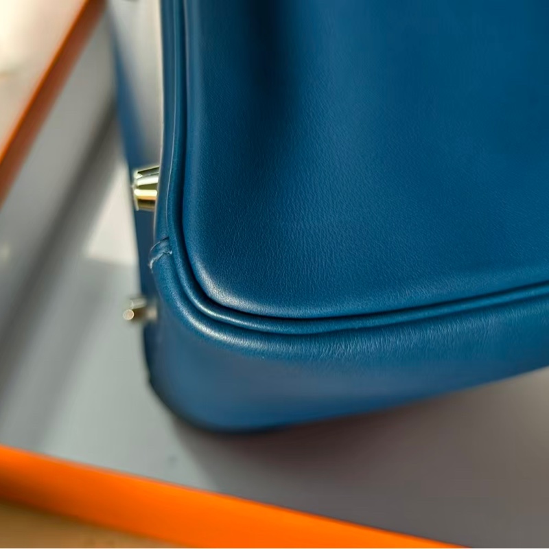 🌈Hermes💙Lindy 30💙深藍色銀扣🌈全新未使用🌈Swift皮🌟愛馬仕🌟-6