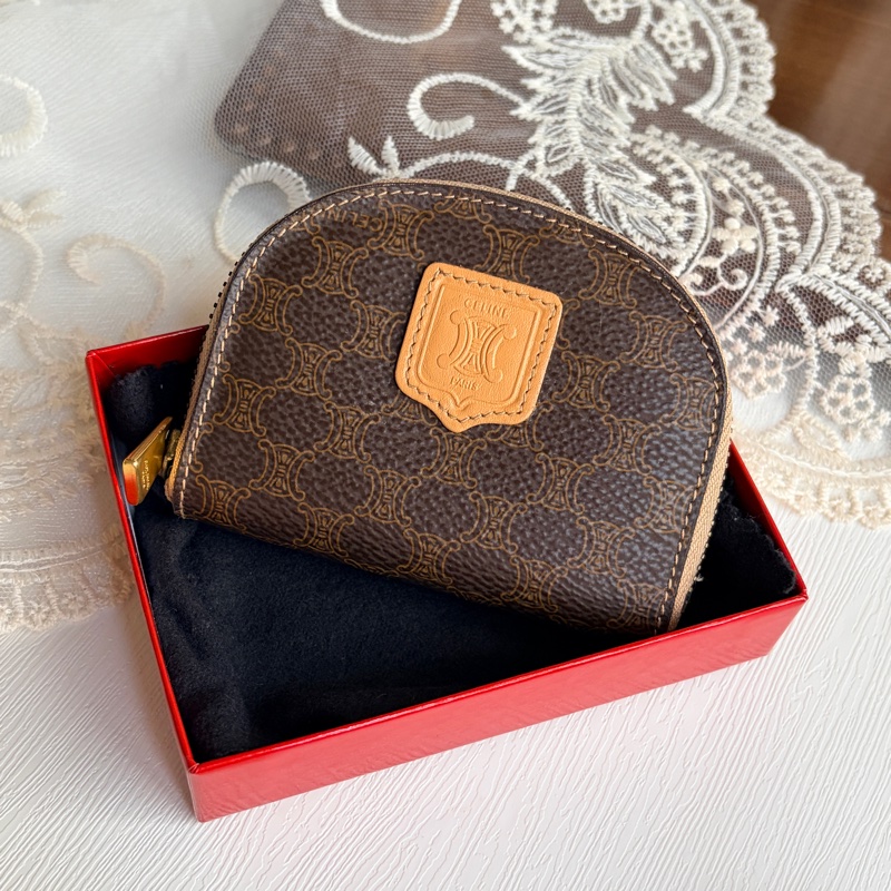 未使用品 Celine Triomphe 半圓零錢包 散紙包 coins bag-1