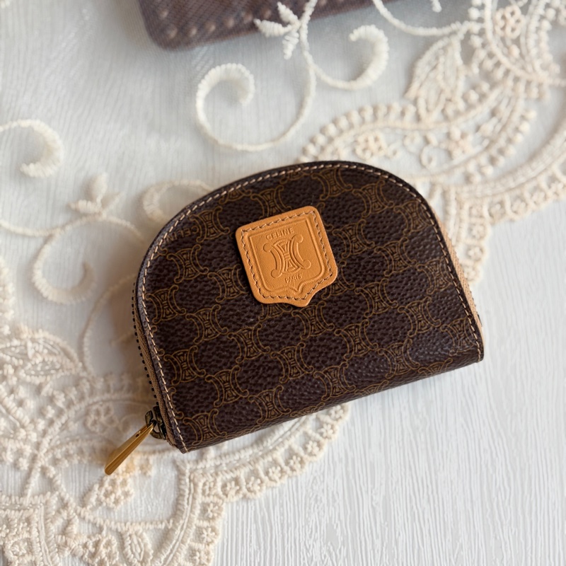 未使用品 Celine Triomphe 半圓零錢包 散紙包 coins bag-2