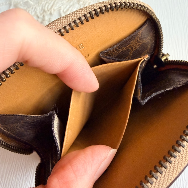 未使用品 Celine Triomphe 半圓零錢包 散紙包 coins bag-10