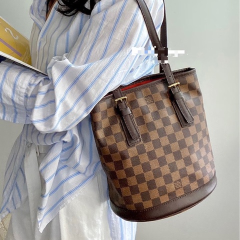 LV棋盤格子母包/托特包+麻將包