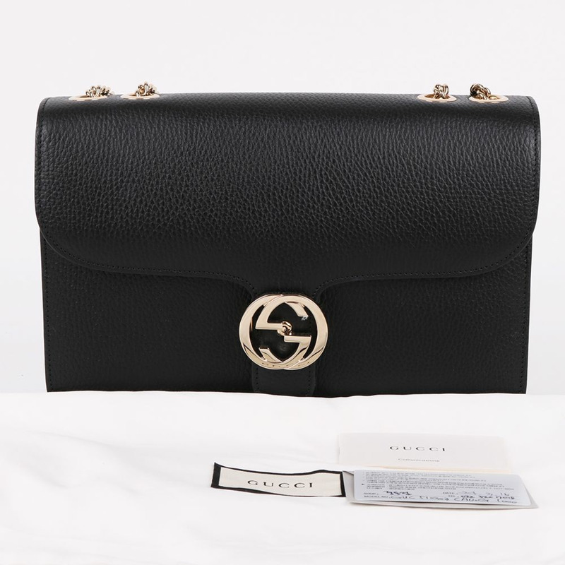 【包稅】GUCCI 黑色中型鏈條包 510303-11
