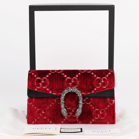 GUCCI Dionysus 超迷你絲絨鏈條包 476432