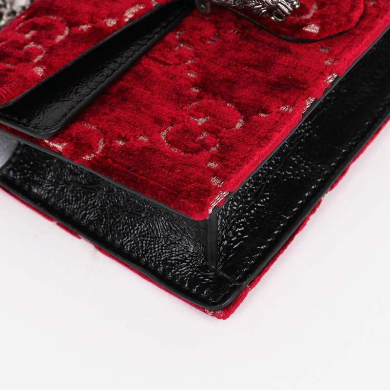 【包稅】GUCCI Dionysus 超迷你絲絨鏈條包 476432-9