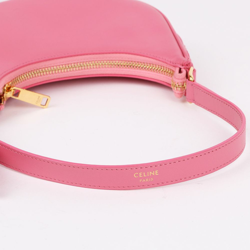 【包稅】CELINE 淺粉色金色 Abba Hobo 迷你包-4