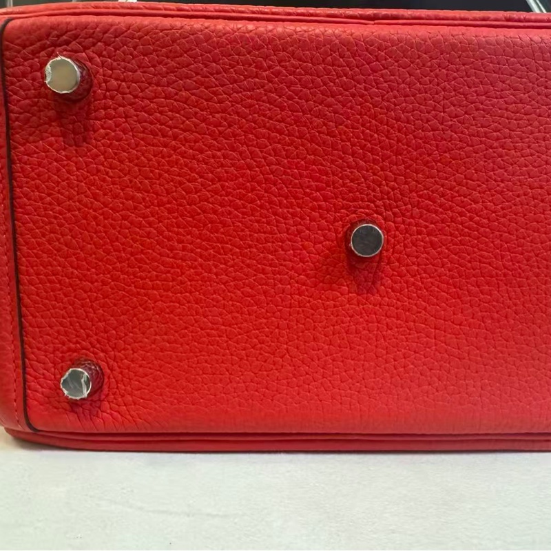 🌈Hermes❤️Lindy 26❤️國旗紅銀扣🌟99新🌟TC皮🌟愛馬仕🌟-4