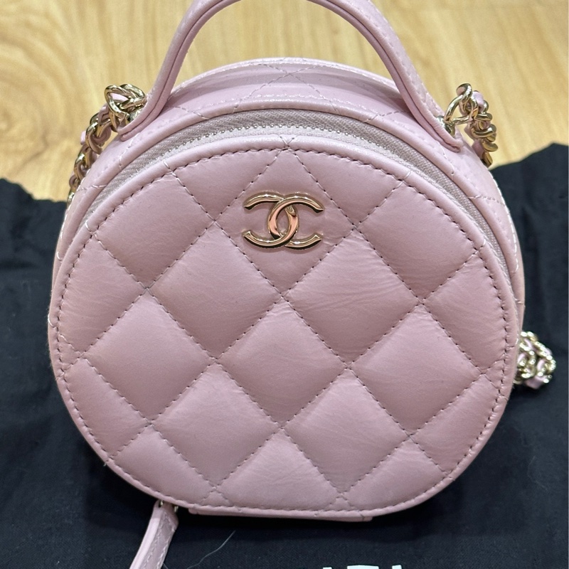 💗 CHANEL 23C 櫻花粉小圓餅包|超可愛稀有款 🌸-1