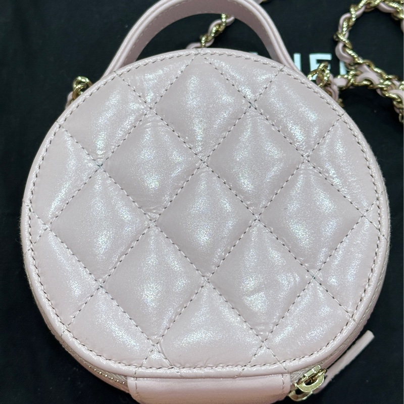 💗 CHANEL 23C 櫻花粉小圓餅包|超可愛稀有款 🌸-10