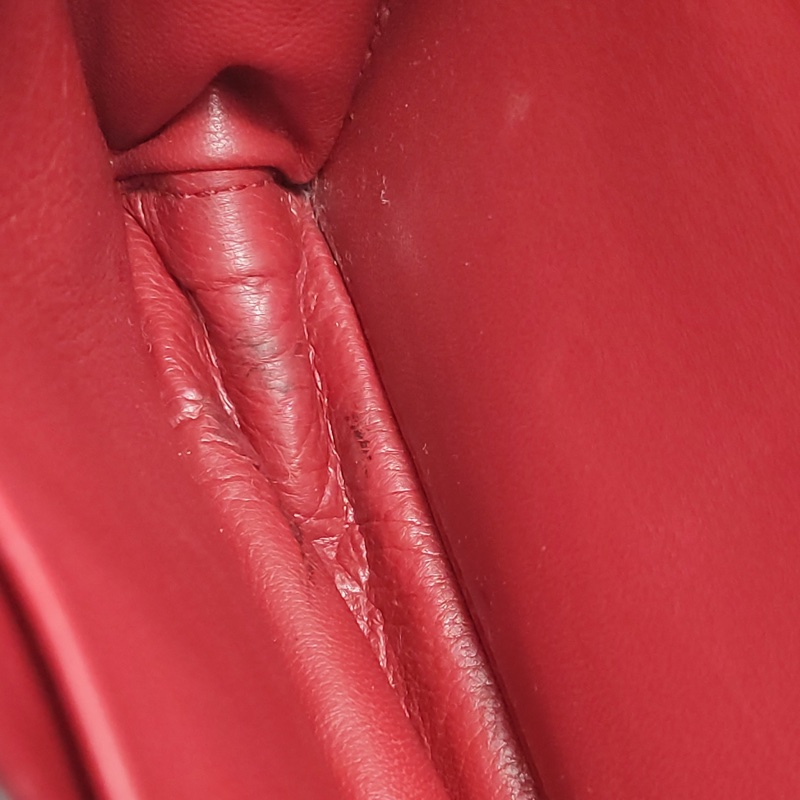 Prada Cahier牛皮純色插扣手拿包-8