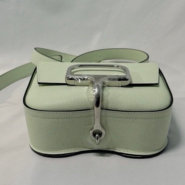 🌈Hermes💚Mini Della💚氣泡綠銀扣💚全新未使用🌟全套有單🌈Epsom皮🌟Stamp B🌟愛馬仕🌟-2