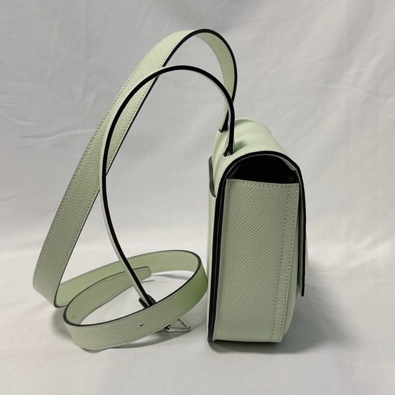 🌈Hermes💚Mini Della💚氣泡綠銀扣💚全新未使用🌟全套有單🌈Epsom皮🌟Stamp B🌟愛馬仕🌟-3