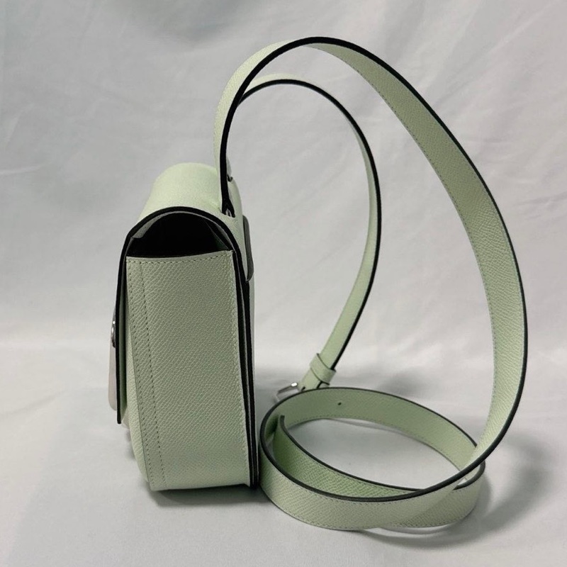 🌈Hermes💚Mini Della💚氣泡綠銀扣💚全新未使用🌟全套有單🌈Epsom皮🌟Stamp B🌟愛馬仕🌟-4