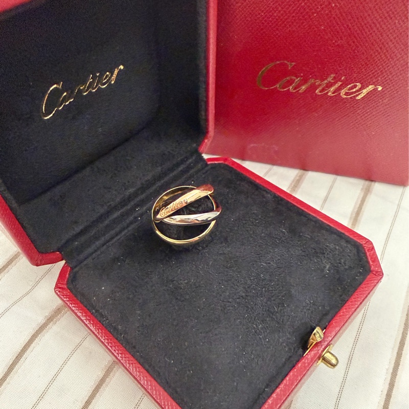 Cartier 18k三環戒-0