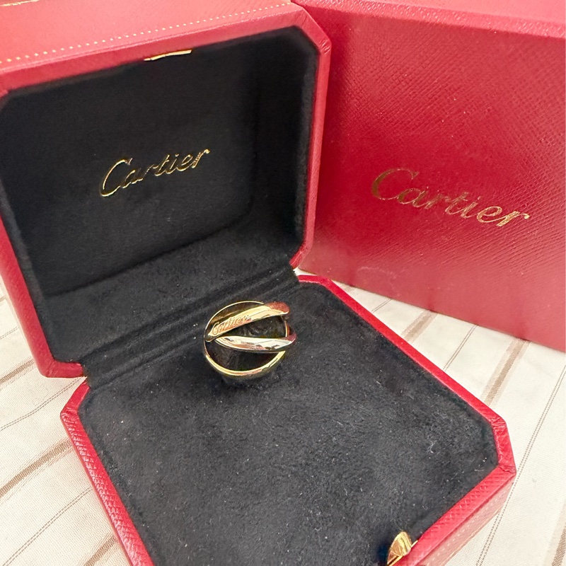 Cartier 18k三環戒-2