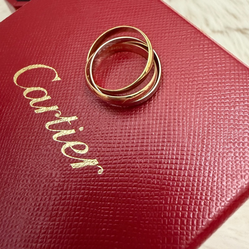 Cartier 18k三環戒-3