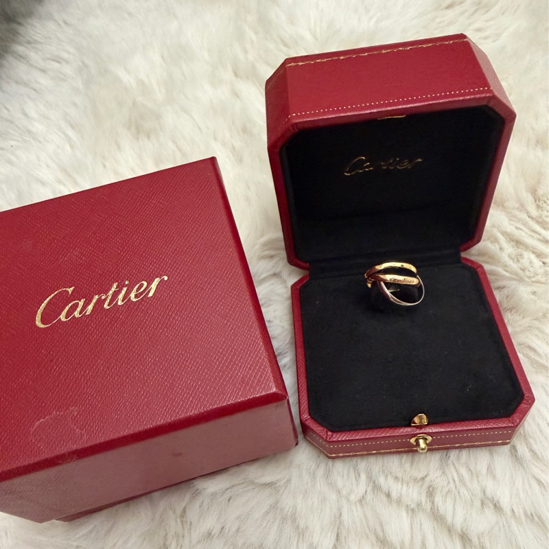 Cartier 18k三環戒-6