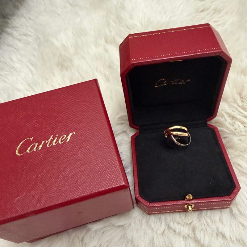 Cartier 18k三環戒-9
