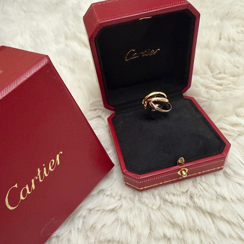 Cartier 18k三環戒-12
