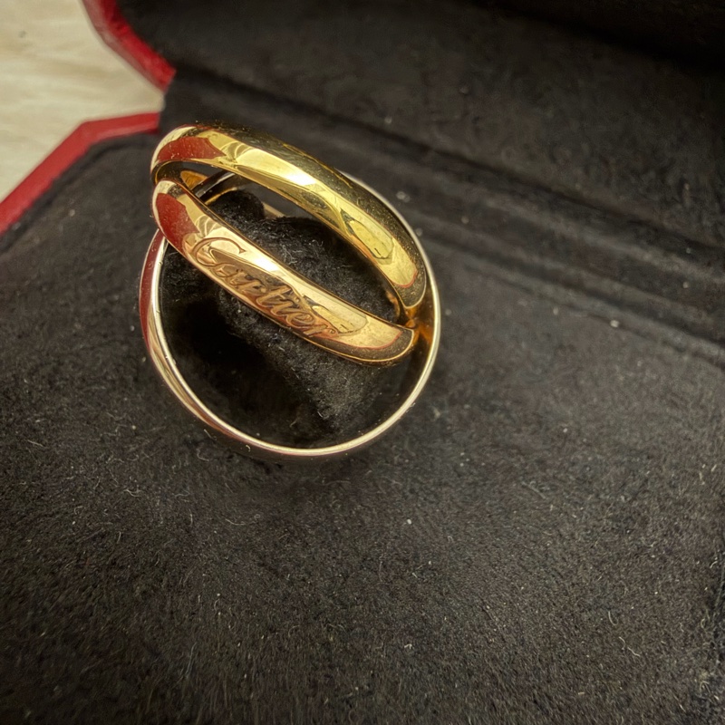 Cartier 18k三環戒-13