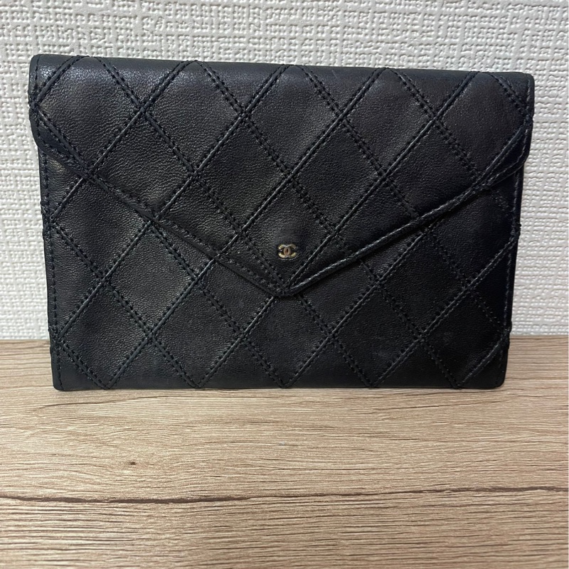 Chanel 外縫線皮夾/中夾-0