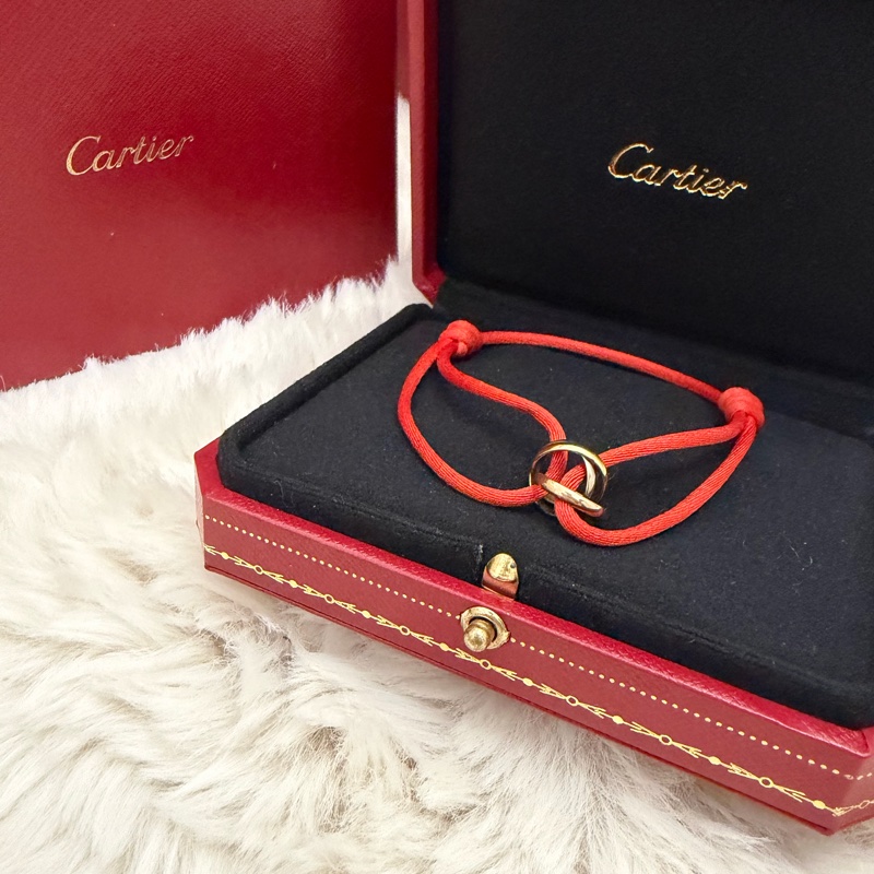 Cartier 18k三環 手鏈-10