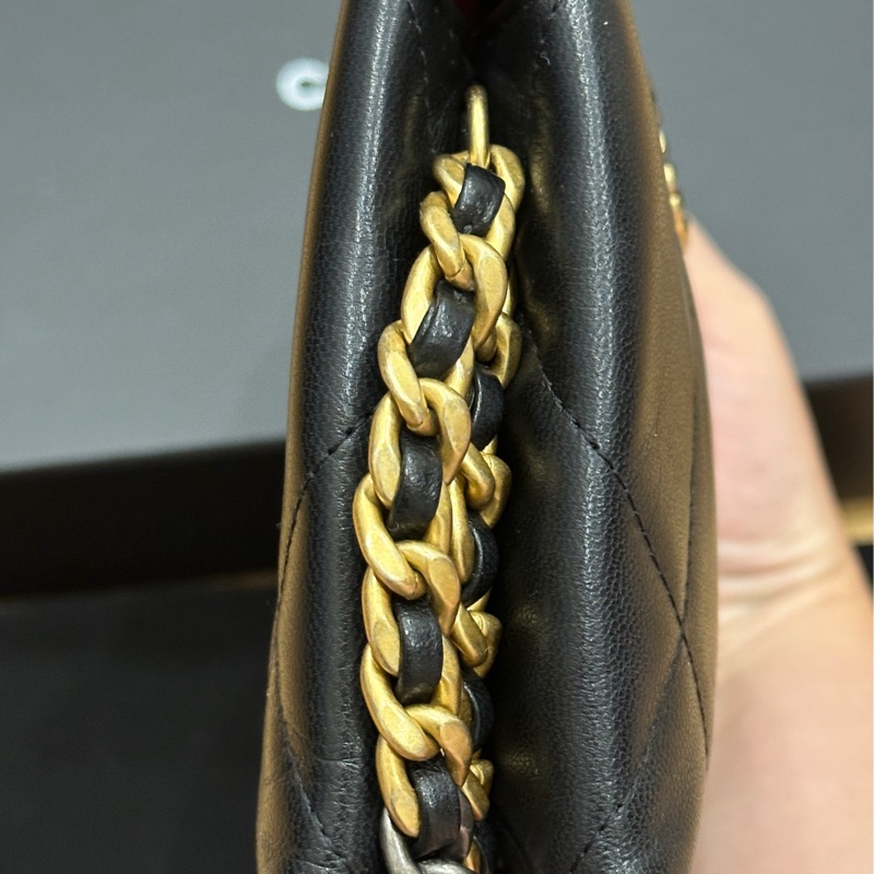 CHANEL 19 手拿包｜可自行加鏈改斜背｜98新-6