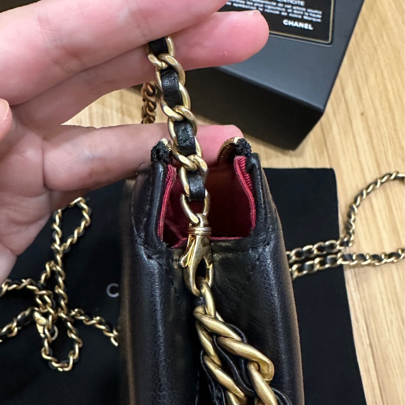 CHANEL 19 手拿包｜可自行加鏈改斜背｜98新-21