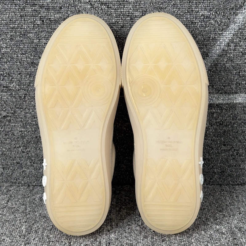 LV 路易威登 米白色棋盤格板鞋@38碼-4