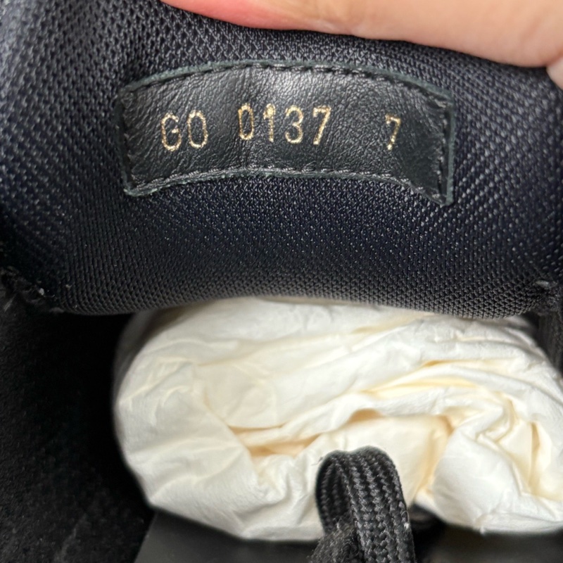 二手LV 黑色麂皮棋盤格運動鞋@41碼-3