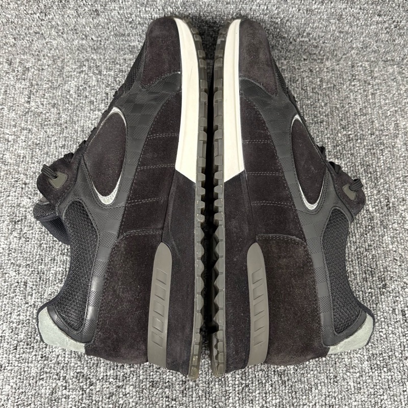 二手LV 黑色麂皮棋盤格運動鞋@41碼-5