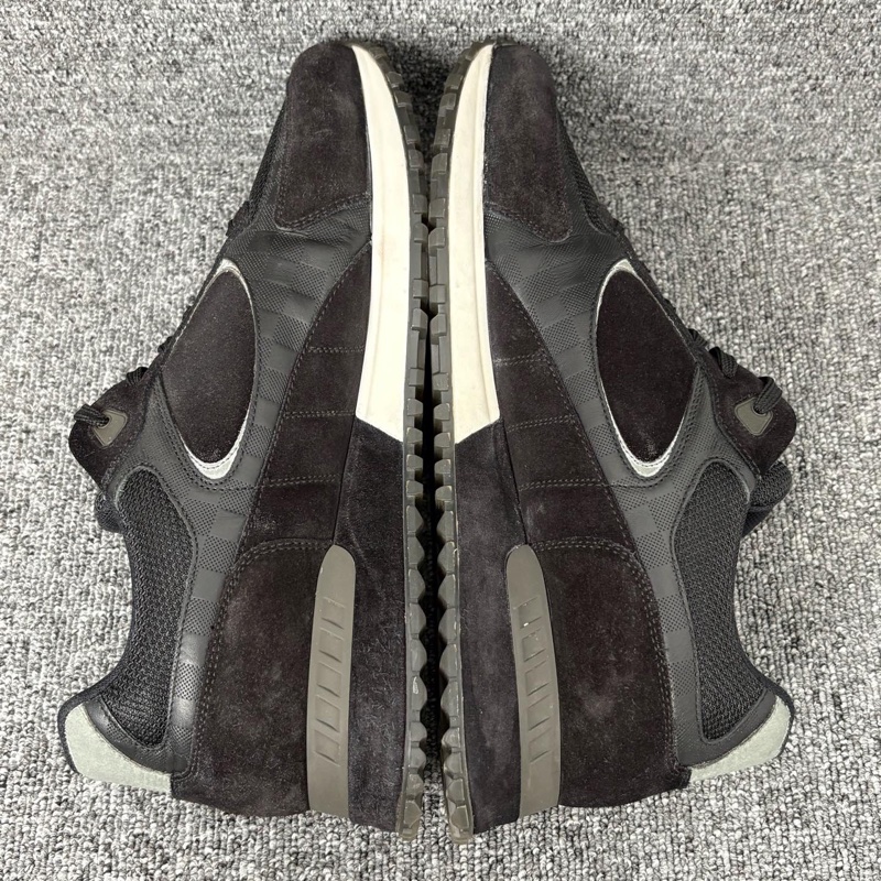 二手LV 黑色麂皮棋盤格運動鞋@41碼-6