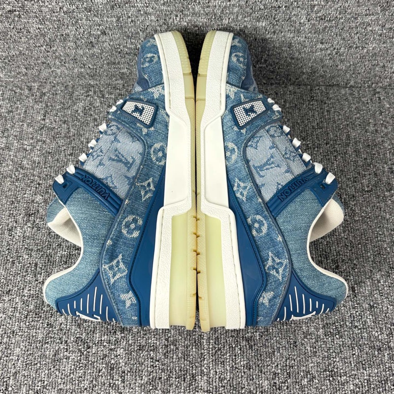 LV 藍色牛仔帆布老花trainer板鞋 @41碼-6