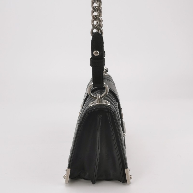 Prada Cahier牛皮黑色中號 斜背包肩背包-2