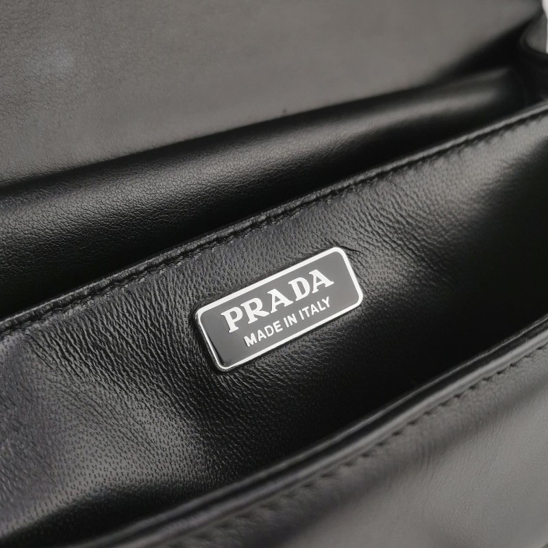 Prada Cahier牛皮黑色中號 斜背包肩背包-7