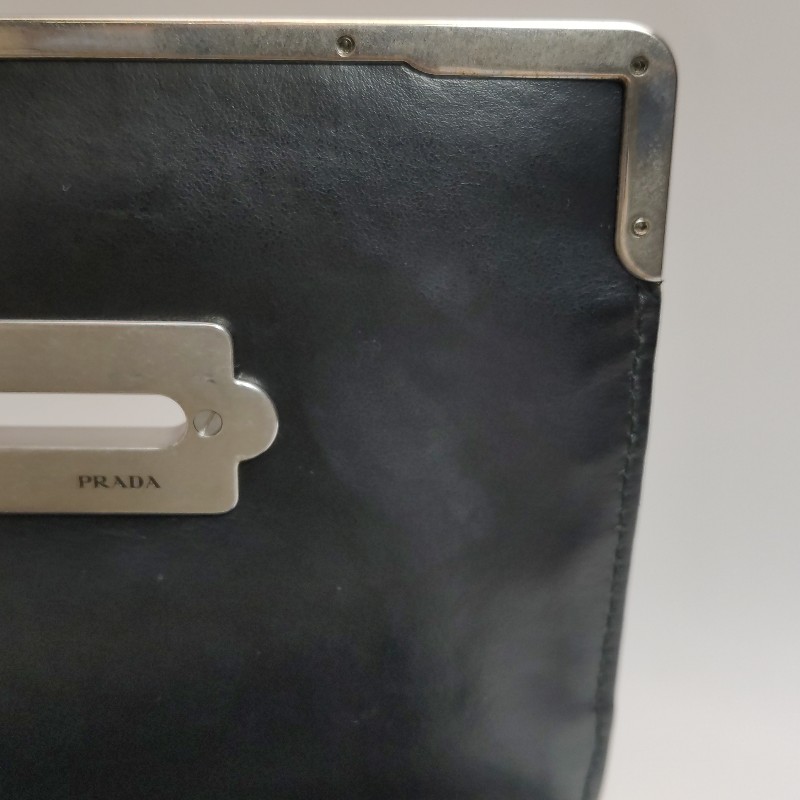 Prada Cahier牛皮黑色中號 斜背包肩背包-9