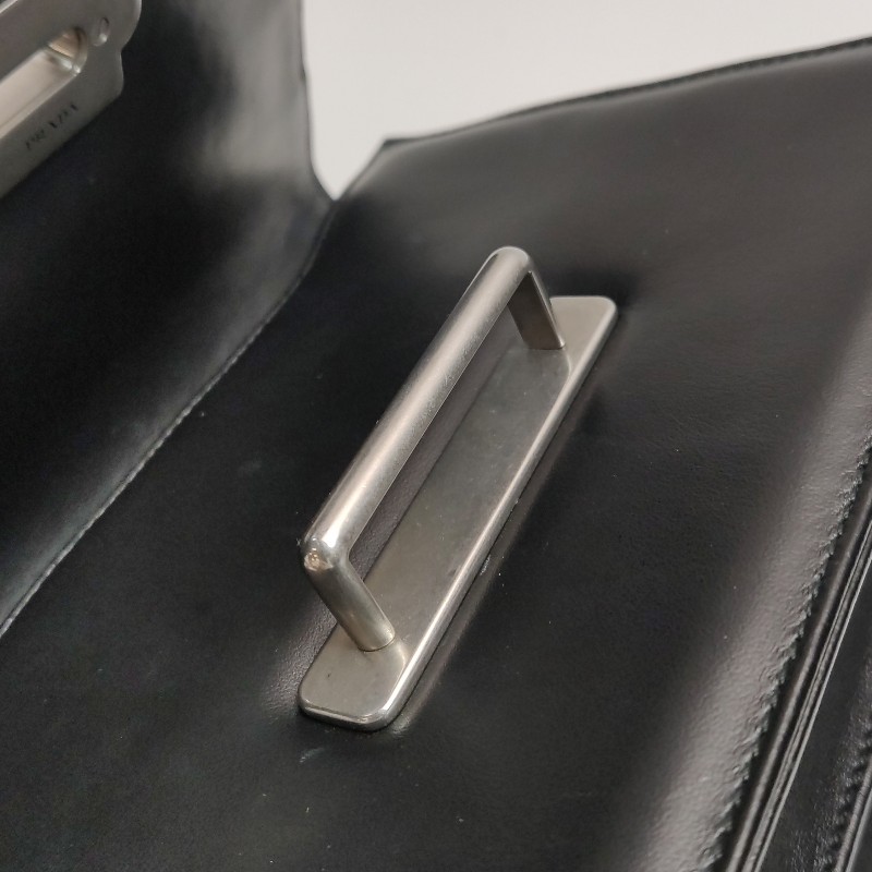 Prada Cahier牛皮黑色中號 斜背包肩背包-11