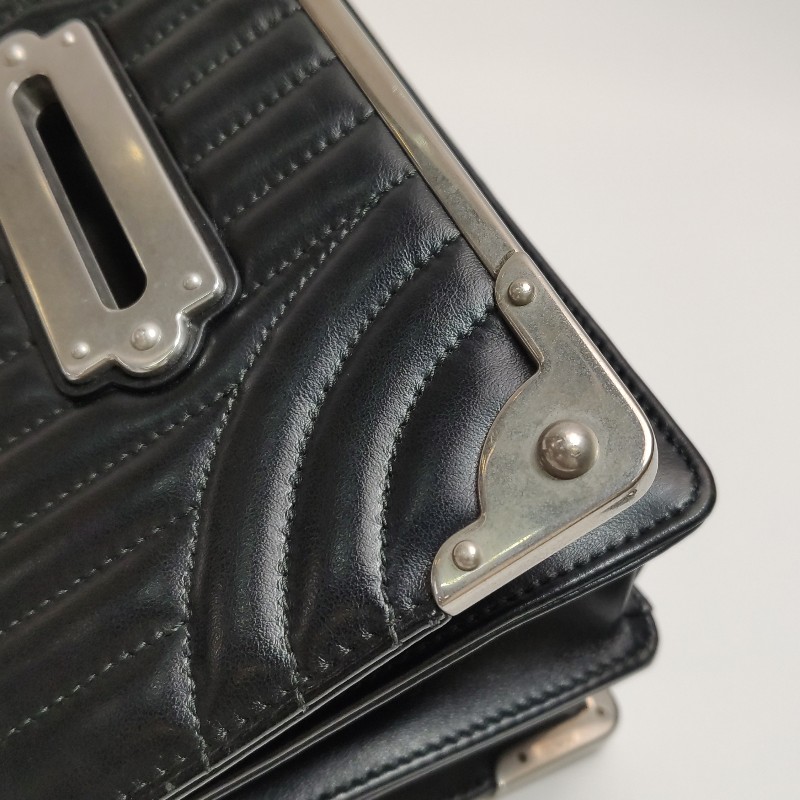 Prada Cahier牛皮黑色中號 斜背包肩背包-12