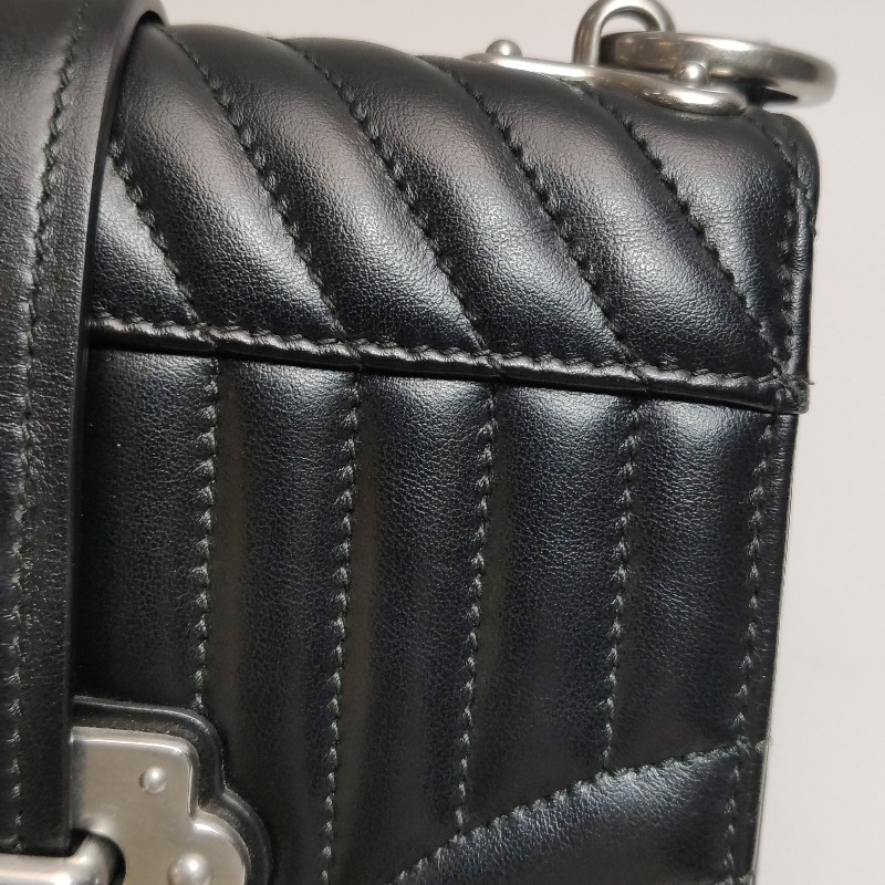 Prada Cahier牛皮黑色中號 斜背包肩背包-16